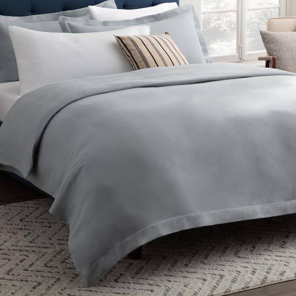 Brookside Stone Queen Microfiber Duvet Cover