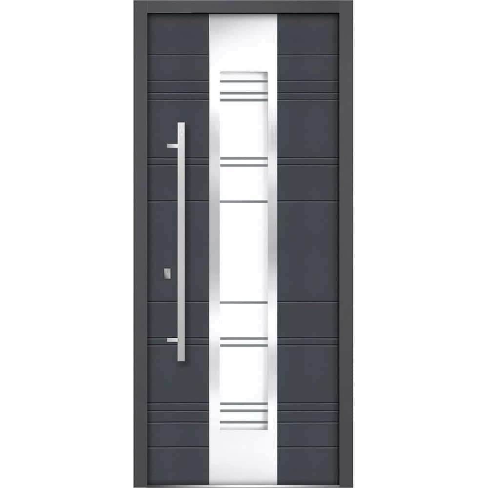 VDOMDOORS 36 in. x 80 in. Single Panel Right-Hand/Inswing 12 Lites ...