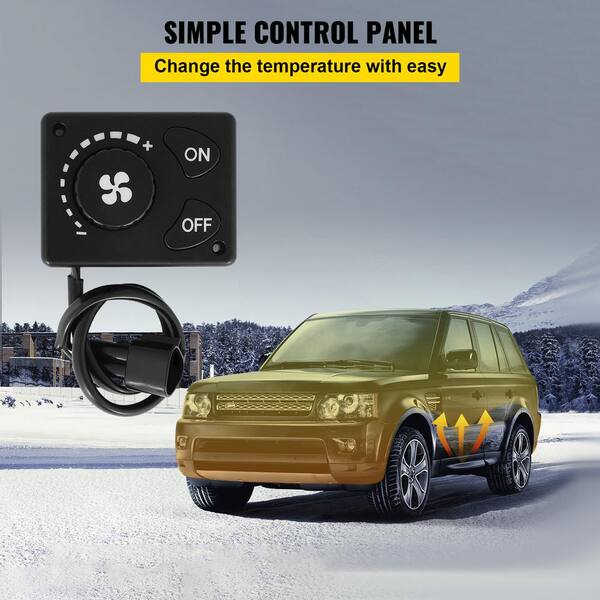 VEVOR 17060 BTU Parking Heater 12-Volt Diesel Air Heater with Knob Switch and Muffler Diesel Heater for Cars