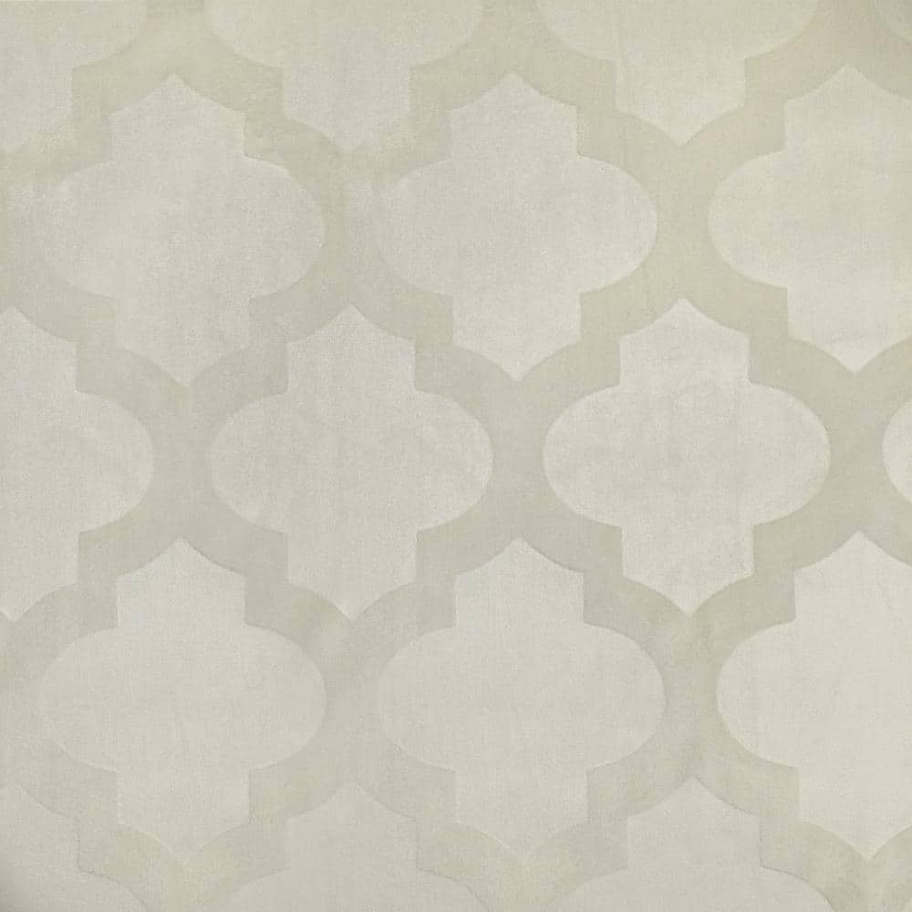 Ivory Blackout Velvet Pinch Pleat Curtain Panel, 34 x 84 Inch