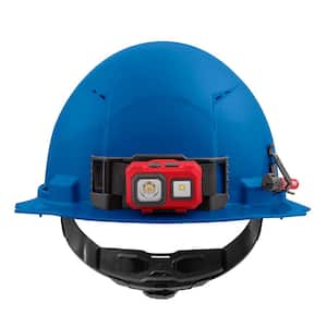 BOLT Blue Type 1 Class C Full Brim Vented Hard Hat with 4-Point Ratcheting Suspension (10-Pack)