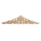 5-1/4 in. x 24-3/8 in. x 5/8 in. Unfinished Hand Carved North American Solid Alder Wood Onlay Grape Vine Wood Applique