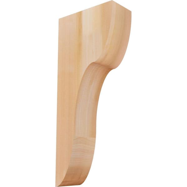 Ekena Millwork 5-1/2 in. x 12 in. x 28 in. Western Red Cedar Carmel Smooth Corbel