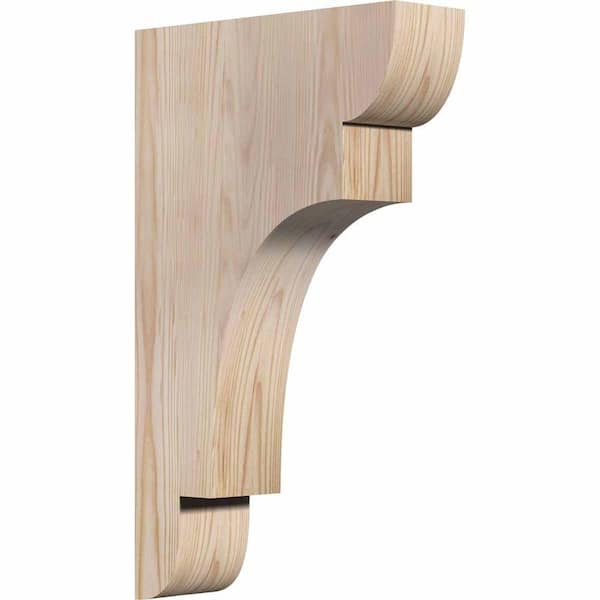 Ekena Millwork 3-1/2 in. x 12 in. x 20 in. Douglas Fir New Brighton Smooth Corbel