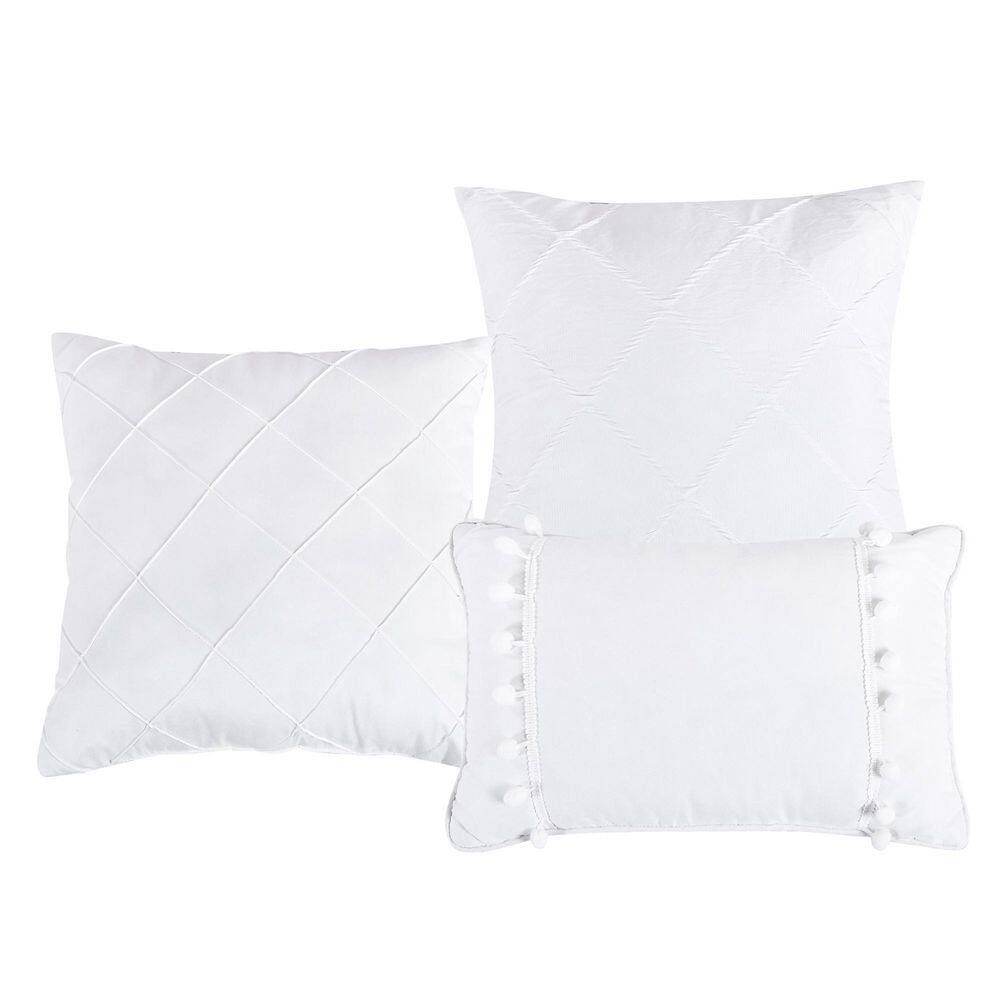 California King White Microfiber 7-Piece Comforter Set