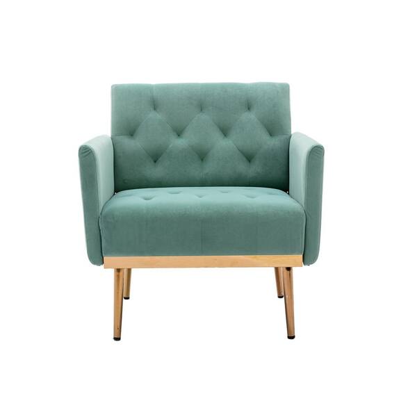 mint green armchair