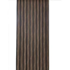 94.5 in. x 4.8 in. x 0.5 in. Acoustic Vinyl Wall Cladding Siding Board in Walnut Color (Set of 6-Piece)