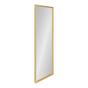 48.00 in. H x 16.00 in. W Travis Modern Rectangle Framed Gold Accent Wall Mirror