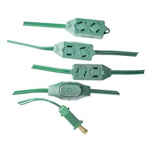 9-Outlet 18/2 Extension Cord, Green