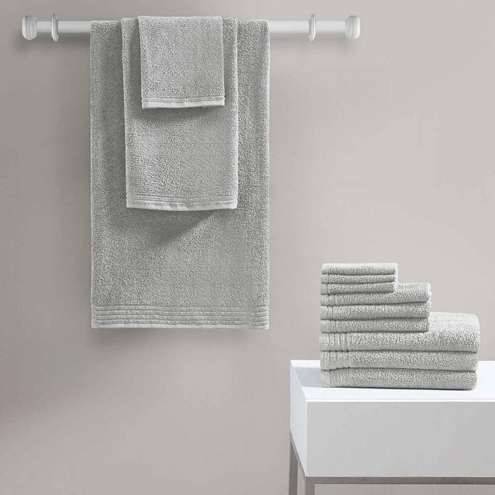 12-Pack Premium Bath Towels Set, 100% Cotton Lightweight and Highly Absorbe