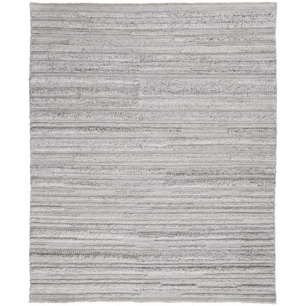 Ivory 10 ft. x 14 ft. Striped Area Rug