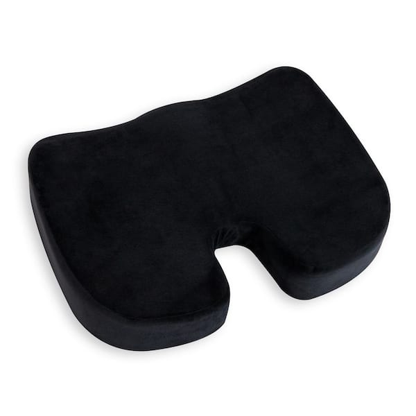 Mind Reader 18 in. L x 13.5 in. W x 2.75 in. H Ergonomic Office Chair Cushion Memory Foam, Black
