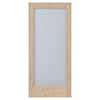 JELD-WEN MODA Rustic 36 in. x 80 in. Solid Wood Full Lite Frosted Glass ...