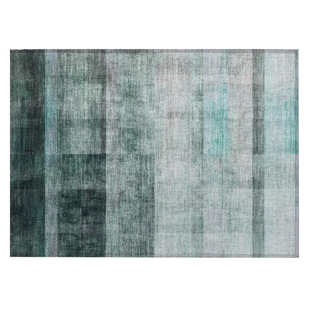 Teal 2 ft. x 3 ft. Woven Solid Color Rectangle Indoor/Outdoor Area Rug price history on PriceWatchPro