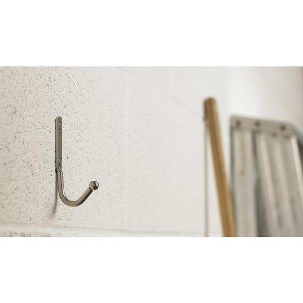 3 in. Matte Black Folding Wall Hooks (4-Pack)