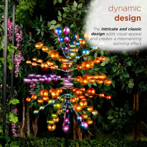 Alpine Corporation 84 in. Tall Cosmic Array Wind Spinner Stake