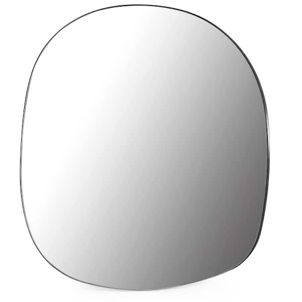 EPOWP 20 in. W x 21 in. H Rectangular Frameless Wall Bathroom Vanity Mirror in Silver