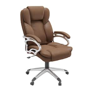 Caramel Brown Leatherette Workspace Executive Office Chair