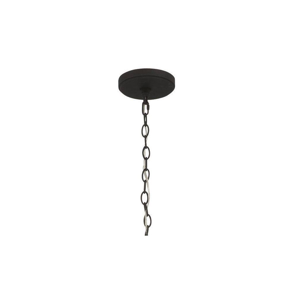 Textured Black 8-Light Candle Style Chandelier