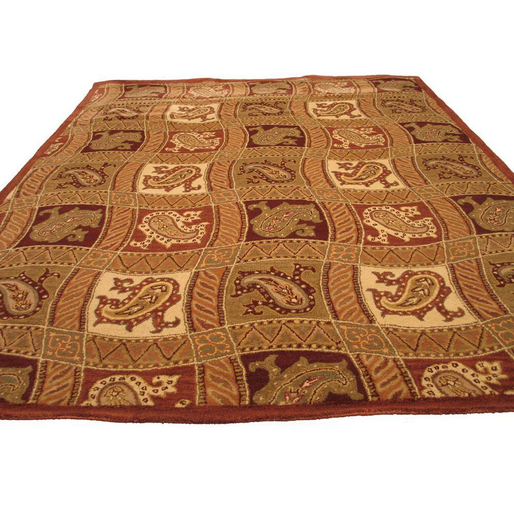 Luxurious Hand-Tufted Red Wool Oriental Rug, 8' x 10'