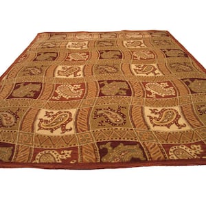 Hand-tufted Wool Red 8 ft. x 10 ft. Transitional Oriental Fazel Area Rug