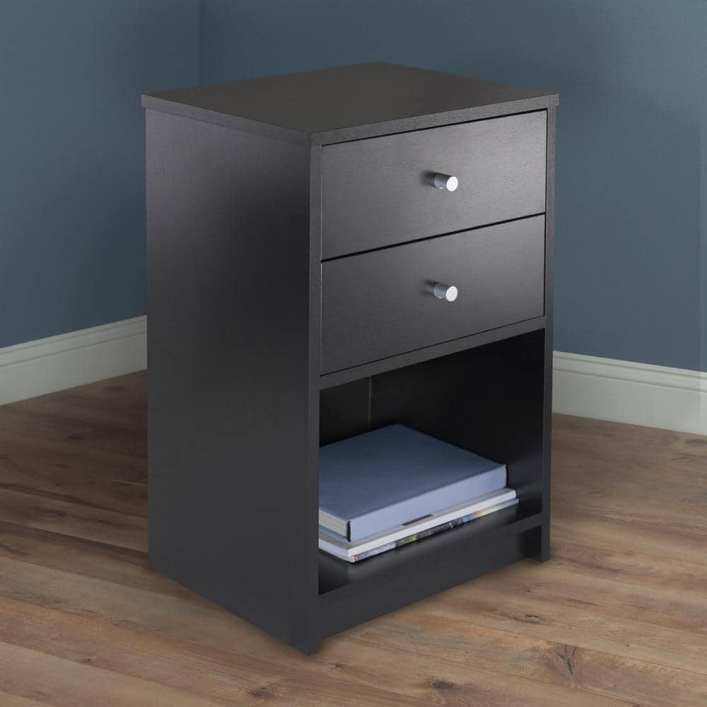 Winsome Ava Accent Table With 2 Drawers In Black Finish 20936 - The 