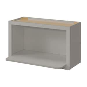 Avondale 30 in. W x 12 in. D x 18 in. H in Ready to Assemble Plywood Shaker Microwave Wall Cabinet in Dove Gray