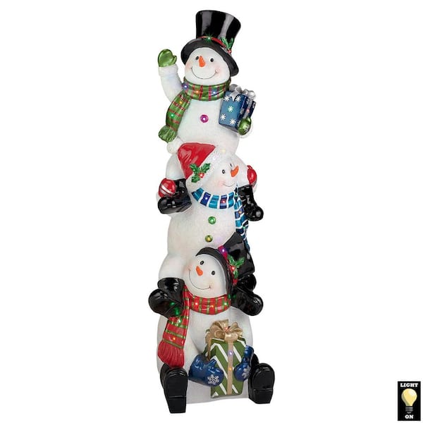 Design Toscano 49 in. SnowBro Illuminated Snowman Holiday Garden Statue