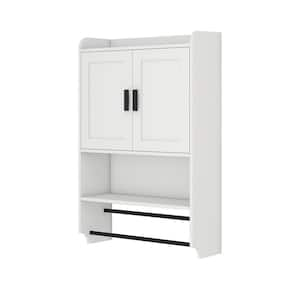 Ami 21.65 in. W x 7.5 in. D x 32.5 in. H Bathroom Storage Wall Cabinet With Adjustable Shelves in White