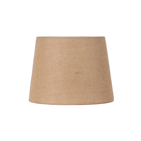 Adesso Mix and Match 8 in. x 10 in. x 7 in. Height Beige Burlap Hardback Drum Shade