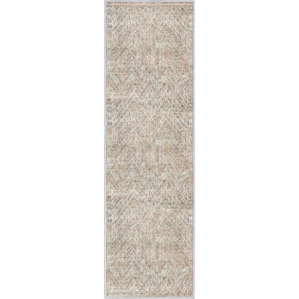 Well Woven Ivory 2 ft. 3 in. x 7 ft. 3 in. Asha Anya Vintage Tribal