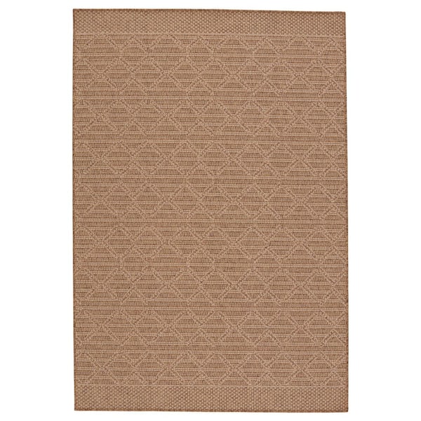 Jaipur Living Motu Light Brown/Beige 2 ft. x 3 ft. Coastal Indoor/Outdoor Area Rug