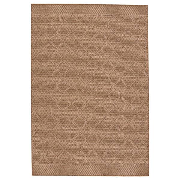 Jaipur Living Motu Light Brown/Beige 5 ft. 3 in. x 7 ft. 6 in. Coastal Indoor/Outdoor Area Rug