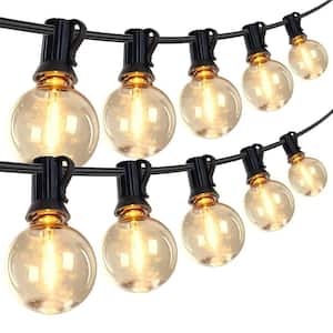 197-ft.LED Outdoor Strip Light Fixture Integrated LED Black Plug-in Waterproof Patio Lights with 100 Shatterproof Bulbs