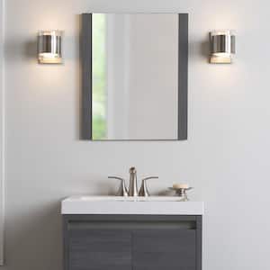 20 in. W x 24 in. H Rectangular Wood Framed Wall Bathroom Vanity Mirror in Phantom