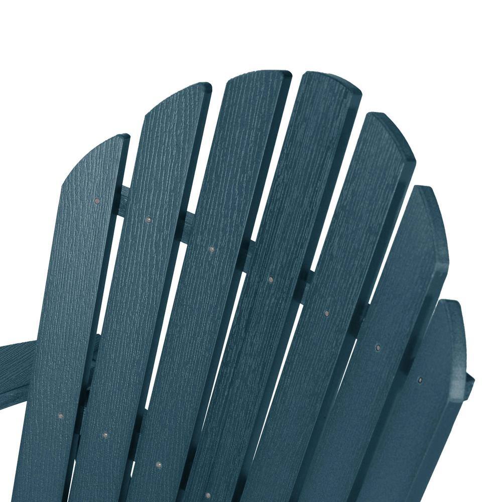 Nantucket Blue Folding Reclining Adirondack Chair with Arms