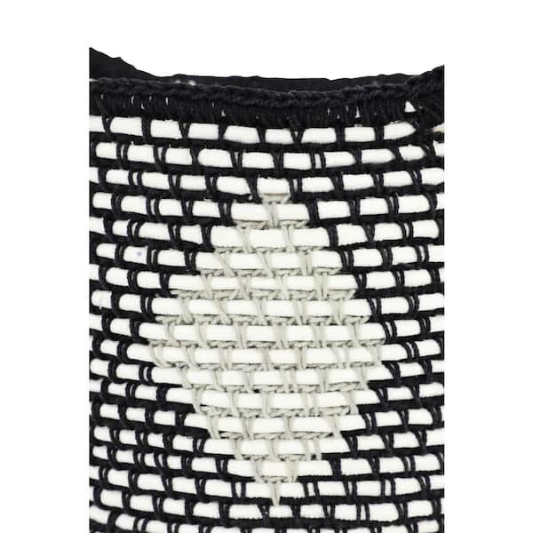 Polyester Traditional Storage Basket (Set of 2) - Black