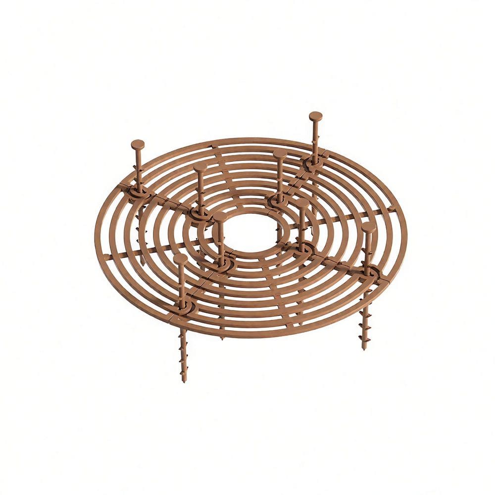 Large 20.47 in. Dia Brown Metal Flowerpot Grid Rack with Coco Liner Detachable and Trimmable (1-Pack) price history on PriceWatchPro
