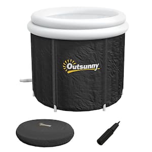 Portable 300L Black Ice Bath Tub with Thermo Lid