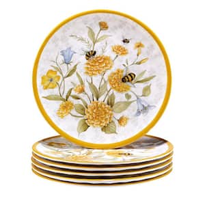 Bee Sweet Assorted Colors Salad Plate (Set of 6)