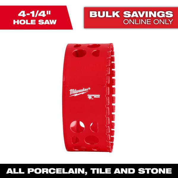 Milwaukee 49-56-0501 1/4 In. Diamond Max Diamond Grit Hole Saw – 2-Pack – For Drilling