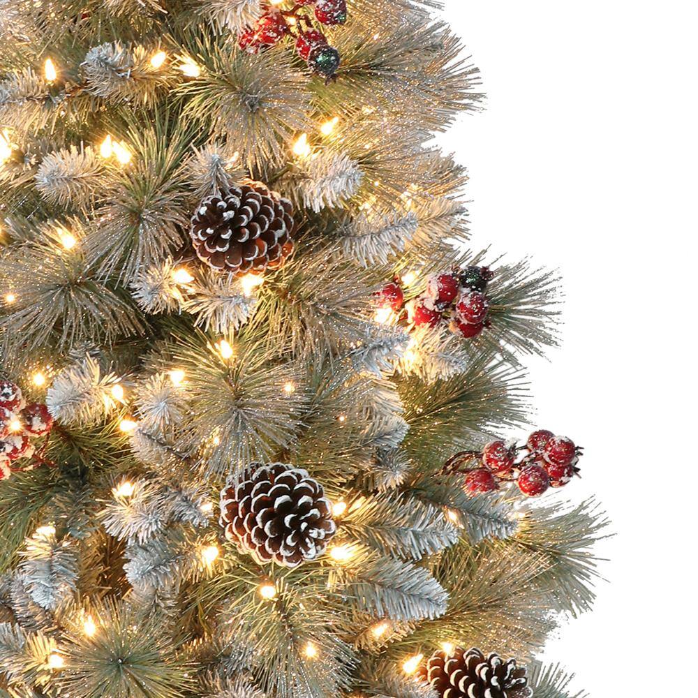 Winter Whisper 4.5' Pre-Lit Pine Christmas Tree with White Lights