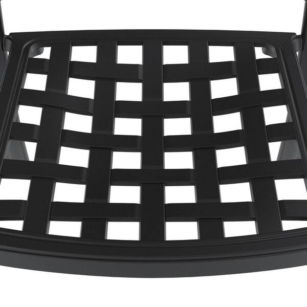 TYPE®️ Black Cast Aluminum Outdoor Dining Chairs, Patio All-weather