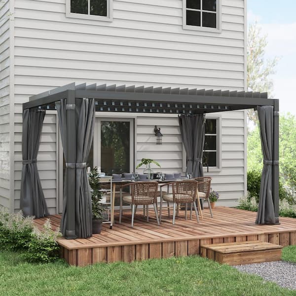 【Adul】PATIO ITOPFOX 40 in. x 40 in. Patio Aluminum Square Outdoor Dining