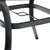 Anmutig 48" Black Round Metal Outdoor Dining Table