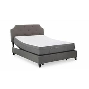 12 in. Lilac Twin Long Memory Foam Mattress and M1500 Adjustable Base Set