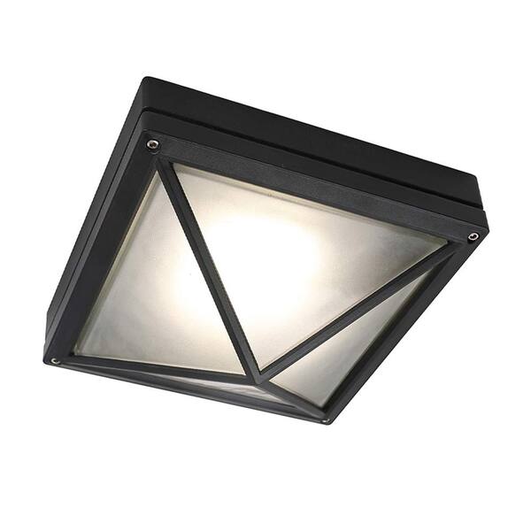 Unbranded Charley 10.5 in. 1-Lights Black LED Flush Mount