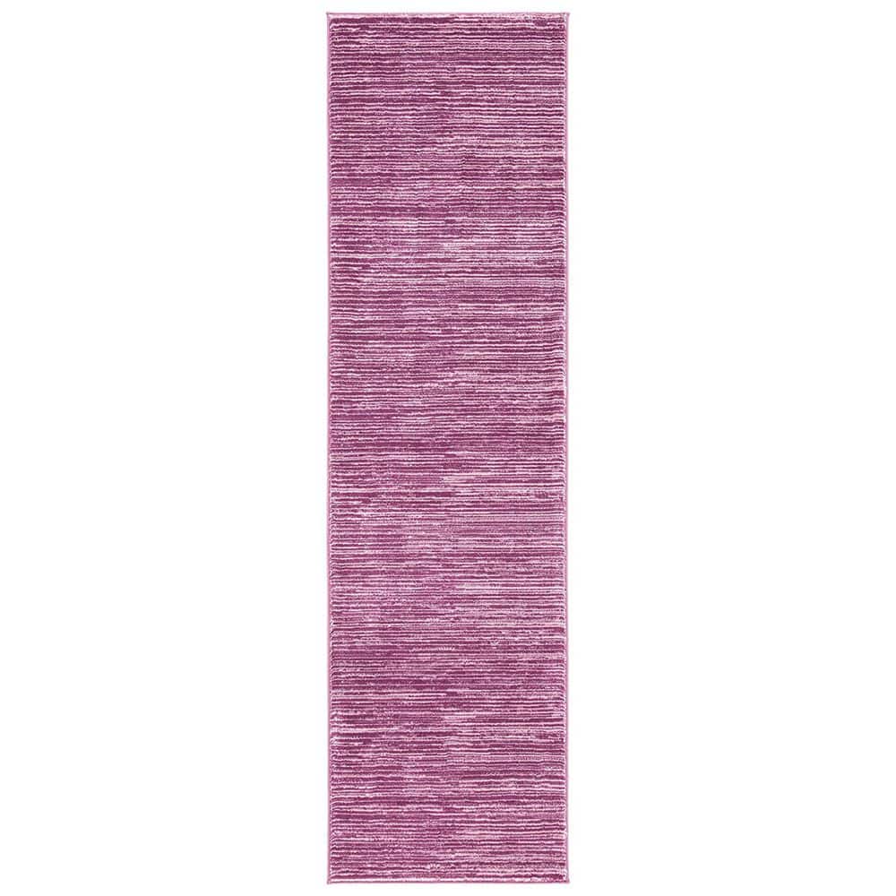 Purple Polypropylene 2 ft. 2 in. x 8 ft. Solid Color Indoor Runner Rug