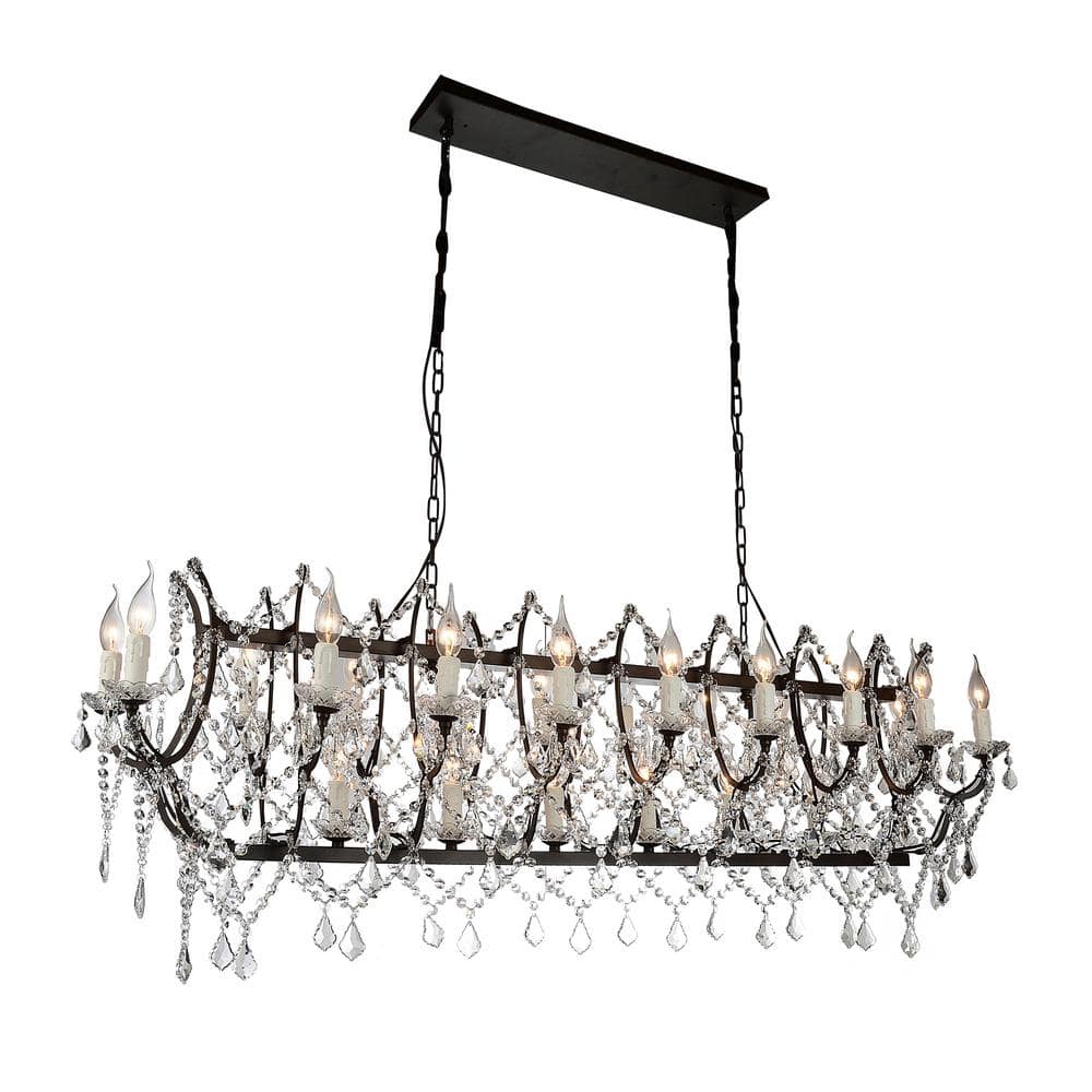 CWI Lighting Phraya 24 Light Up Chandelier With Dark Brown Finish