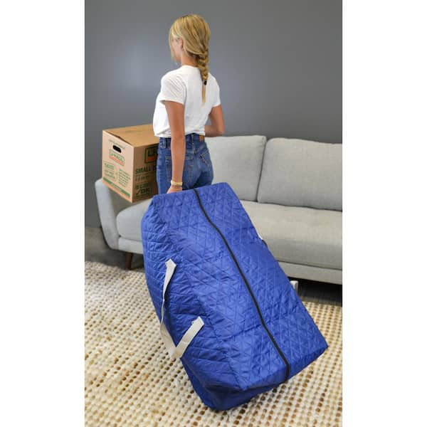 75-Gal. Quilted Rolling Storage Bag in Blue